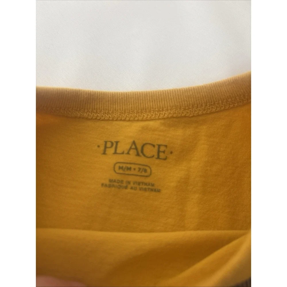 Children's Place Boys Major Skills Baseball Shirt Yellow Size M 7/8 EUC